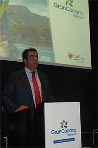 Melchor Camón Torres, consejero de Turismo del Cabildo de Gran Canaria en la presentación