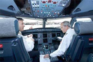 Pilotos en cabina