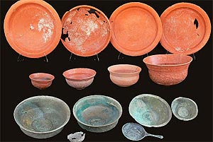 Ajuar cerámico encontrado en Cubas de la Sagra
