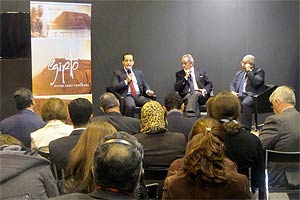 Delegación de Egipto durante la rueda de prensa en Fitur