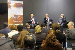 Delegacin de Egipto durante la rueda de prensa en Fitur