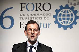 Mariano Rajoy, presidente del gobierno en su intervencin
