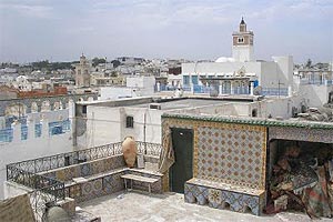 Vista de Túnez desde una terraza