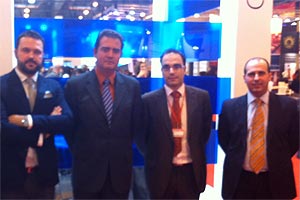 Jorge Forte, vicepresidente de Hoteles Históricos de España, Jesús Rojas Alcario, director Hotel Casas de la Judería de Sevilla, Francisco Chacón, director Comercial de Hoteles Casas y Palacios de España y Fernando Díaz, director General de Hoteles Históricos de España