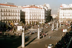 Vista de la Puerta del Sol de Madrid