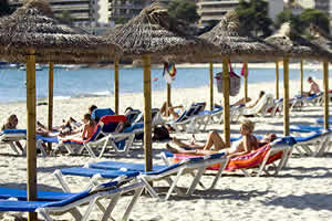 La playa de Torremolinos  el pasado mes de abril