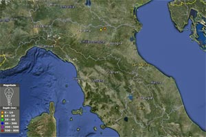 Mapa situación terremotos