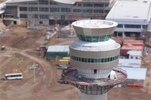 Vista de nuevo aeropuerto de Quito (Ecuador)