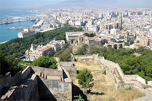 Vista desde el Castillo de Gibralfaro de Malga