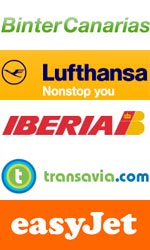 Iberia - Transavia.com - Easyjet - Lufthansa - Binter Canarias