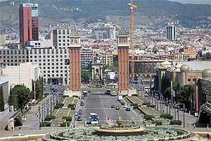 Panorámica de Monjuic en Barcelona