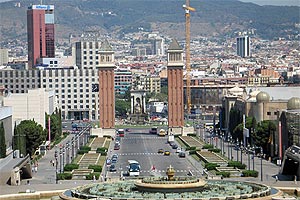 Panormica  de  Monjuic en  Barcelona