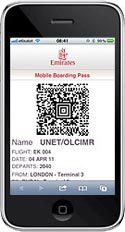 Emirates estrena servicio de tarjeta de embarque mvil en su ruta Barcelona  Dubi 
