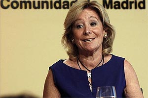Esperanza Aguirre, presidenta de la Comunidad de Madrid en el momento de sus declaraciones