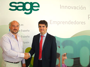 Sebastin Briones, Director comercial de Pipeline Software yMarcos Lpez-Ros Velasco, Director Delegacin Centro de SAGE