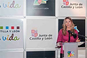 Alicia Garca Rodrguez, Consejera de Cultura y Turismo de la Junta de Castilla y Le,  durante su intervencin