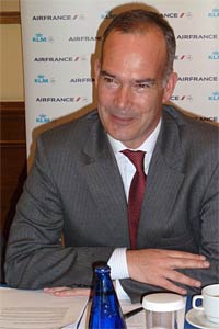 Vincent Coste, director general de AIR FRANCE KLM para la Pennsula Ibrica, durante la rueda de prensa celebrada el pasado da 21 de noviembre