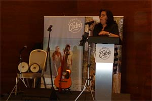Iyolexis Correa, directora de la Oficina  de Turismo de Cuba durante la presentacin