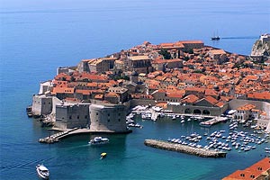 Una vista panormica de la playa de Dubrovnik