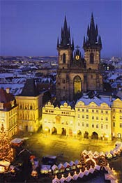 Una vista de la ciudad de Praga estas pasadas Navidades