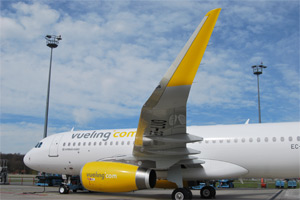 A320 con las nuevas alas Sharklets