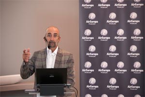 Ernesto Coleman, presidente de Privium, en la presentacin de la nueva compaa de Air Europa